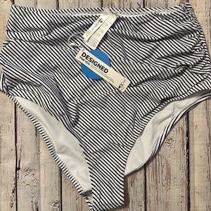 NWT Cupshe high waisted striped bikini bottom